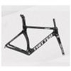 HIMALO Carbon Fiber Road Bike Frameset 46/48/50/52/54cm Wind Breaking Racing Frame Internal Routing C Brake Frame Set QR 100mm/130mm (Color : Black Silver, Size : 46cm) view 1