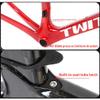 HIMALO Carbon Fiber Road Bike Frameset 46/48/50/52/54cm Wind Breaking Racing Frame Internal Routing C Brake Frame Set QR 100mm/130mm (Color : Black Silver, Size : 46cm) view 3