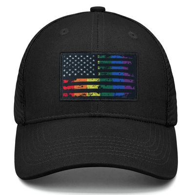American Flag Hat Pride Hat LGBT Baseball Cap USA Trucker Hats Black Snapback Rainbow Hats Adjustable Gifts for Men Women