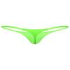 Vxuxlje Men''s Sexy Thongs Underwear Solid Color Stretchy Low Rise Micro G-String Underpants Green Large view 2
