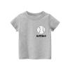 Baby Boy Gifts Girls and Boys Clothes Tops Cotton Baby Short Sleeve Kids Clothes Baseball Baby Clothes (Grey, 4-5 Years) view 1