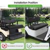 10L0L 10L0L Golf Cart Replacement, Golf Cart Front Seat Bottom & Back Assembly for EZGO TXT 1994-2013 Factory Style Including Seat Cushion and Backrest Pad (Black) view 3