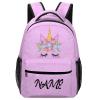 Fovanxixi Custom Cute Pink Unicorn Backpack for Kids Boys GirlsChildren Personalized Backpack with Name Text Customized Daypack Schoolbag for Student Bookbag view 1