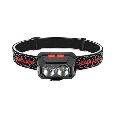 GIENEX Headlamp Rechargeable, 1100 Lumen Super Bright Motion Sensor Head Lamp Flashlight, Waterproof LED Headlight with White Red Light, 4 Modes Head Lights for Camping Cycling Running Fishing