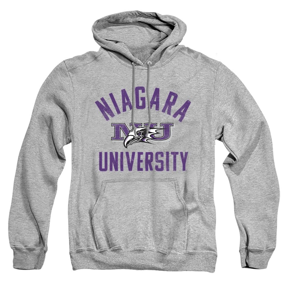 Niagara University Official Purple Eagles Logo Unisex Adult Pull-Over Hoodie,Niagara Purple Eagles, Large
