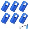 Geelin 6 Pcs 1 Inch Trampoline Net Pole Cap Trampoline Enclosure Pole caps Replacement Parts for Flat Steel Sheet Top Ring System, Blue view 1