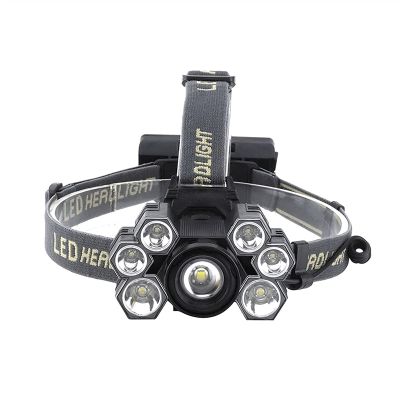GIENEX Rechargeable Headlamp, 7 LED Headlamp Flashlight Lights, 5 Modes USB Rechargeable Waterproof Head Lamp for Outdoor Camping Cycling Running Fishing, Head Lamps for Adults