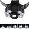 GIENEX Rechargeable Headlamp, 7 LED Headlamp Flashlight Lights, 5 Modes USB Rechargeable Waterproof Head Lamp for Outdoor Camping Cycling Running Fishing, Head Lamps for Adults view 3