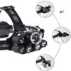 GIENEX Headlamp, Telescopic Zoom High Lumens Ultra Bright Head Lamp,Rechargeable LED Work Headlight Flashlight Waterproof Flashlights Headlamps for Adults Running Camping Fishing Hiking Biking view 2
