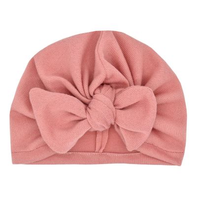 Cap Knit Baby Boys Turban Infant Elastics Toddler Hat Colorful Bowknot Girls Hat Baby Care (Watermelon Red, One Size)