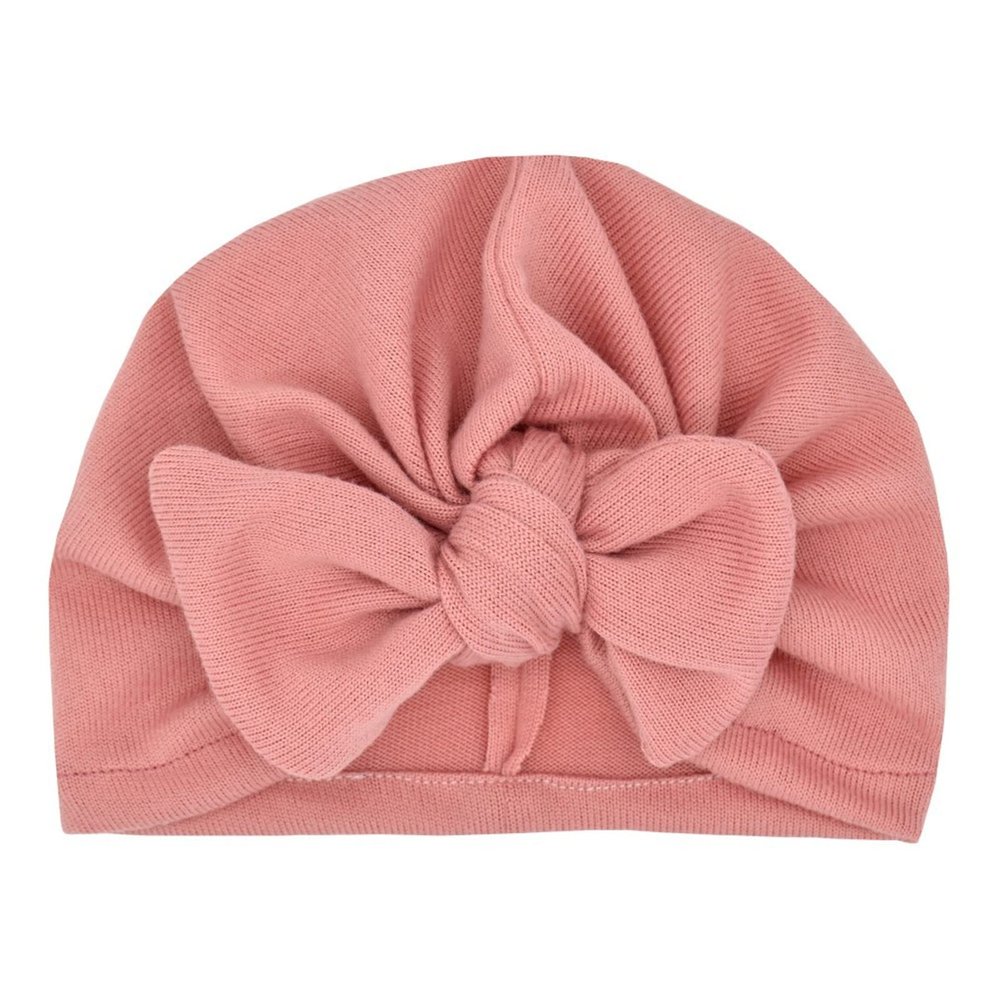 Cap Knit Baby Boys Turban Infant Elastics Toddler Hat Colorful Bowknot Girls Hat Baby Care (Watermelon Red, One Size)