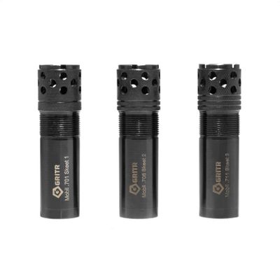 GRITR 12 Gauge Pattern Control Steel Tube 3-Pack - Beretta/Benelli Mobil Thread - Extended Constriction Tubes for Hunting & Sporting Clays - Zipper Case & Wrench Included, Green