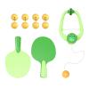 Hanging Table Tennis Parent Child Interaction Toy Hanging Pingpong Ball Training Hanging Pingpong Self Training Set for Kids Training Device, 9 Balls Green view 2