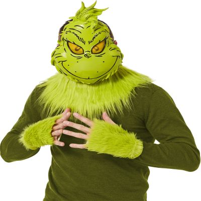 InSpirit Designs Dr. Seuss The Grinch Adult Mask Costume Kit | Officially Licensed | Grinch cosplay | 3-Piece Costume Kit
