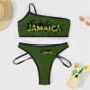 Adugen Origei Jamaica Flag Women's Bikini Swimwear Triangle Bathing Swimsuit Beach Party XL view 3