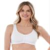 Bestform 5006014 Comfortable Unlined Wireless Cotton Stretch Sports Bra with Front Closure view 4