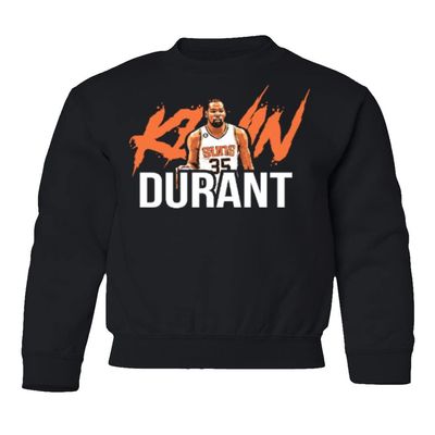 Durant Great Basketball Star Phoenix Fans Youth Crewneck Sweatshirt (Black, Youth X-Large)