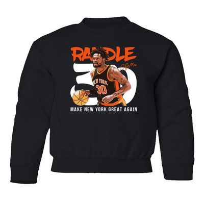 Randle Great Basketball Star New York Fans Youth Crewneck Sweatshirt (Black, Youth Medium)