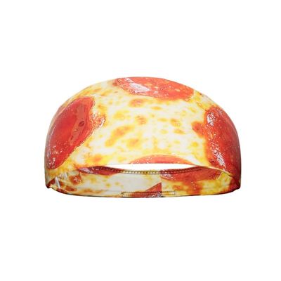 Unisex Headband/Sweatband. Best for Sports, Fitness, Working Out, Yoga. Tapered Design. Reversible. (Pizza)