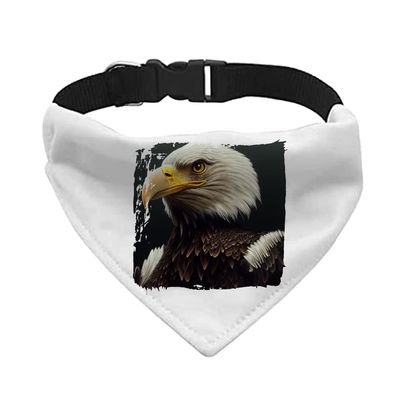 USA Bald Eagle Pet Bandana Collar - Unique Scarf Collar - Cool Art Dog Bandana - XL
