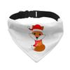 Christmas Fox Pet Bandana Collar - Kawaii Scarf Collar - Cartoon Dog Bandana - L view 1