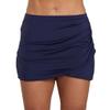 Dolfin Women's Solid High Waisted Wrap Swim Skirt Navy S view 1