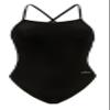 Dolfin Basic Women's Black Tie Back One Piece Swimsuit (28, Black) view 4