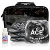 CornholeAce Cluster Flux | Silver | ACE Pro Bag Kit: 4 Bags + Break-in Kit + Carry Case | Professional Cornhole Bags Dual Sided Slick Stick All Weather view 1