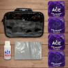 CornholeAce Cluster Flux | Purple | ACE Pro Bag Kit: 4 Bags + Break-in Kit + Carry Case | Professional Cornhole Bags Dual Sided Slick Stick All Weather view 2