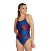 Speedo Women's Swimsuit One Piece PowerFlex Cross Back Printed Adult Team Colors view 1