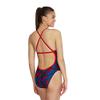 Speedo Women's Swimsuit One Piece PowerFlex Cross Back Printed Adult Team Colors view 2