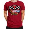 NASCAR Checkered Racing Flag Men's and Women's Short Sleeve T-Shirt (Red, Small) view 1