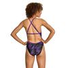 Speedo Women's Swimsuit One Piece PowerFlex Cross Back Printed Adult Team Colors view 3