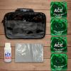 CornholeAce Cluster Flux | Green | ACE Pro Bag Kit: 4 Bags + Break-in Kit + Carry Case | Professional Cornhole Bags Dual Sided Slick Stick All Weather view 2