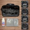 CornholeAce Cluster Flux | Black | ACE Pro Bag Kit: 4 Pro Bags + Break-in Kit + Carry Case | Professional Cornhole Bags Dual Sided Slick Stick All Weather view 2