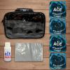 CornholeAce Cluster Flux | Turquoise | ACE Pro Bag Kit: 4 Bags + Break-in Kit + Carry Case | Professional Cornhole Bags Dual Sided Slick Stick All Weather view 2