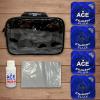 CornholeAce Cluster Flux | Blue | ACE Pro Bag Kit: 4 Bags + Break-in Kit + Carry Case | Professional Cornhole Bags Dual Sided Slick Stick All Weather view 2