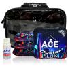 CornholeAce Cluster Flux | New York City | ACE Pro Bag Kit: 4 Bags + Break-in Kit + Carry Case | Professional Cornhole Bags Dual Sided Slick Stick All Weather view 1