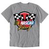 NASCAR Checkered Racing Flag Men's and Women's Short Sleeve T-Shirt (Light Grey, Small) view 4