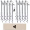 Ground Anchors Screw in - 12" Set of 16 with Drill Bit - Earth Anchors - Ground Stakes Heavy Duty - Mobile Home Anchors - Shed Anchor Kit - Swing Set Anchors - Tree Stakes - Awning Canopy Anchor view 1