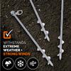 Ground Anchors Screw in - 12" Set of 16 with Drill Bit - Earth Anchors - Ground Stakes Heavy Duty - Mobile Home Anchors - Shed Anchor Kit - Swing Set Anchors - Tree Stakes - Awning Canopy Anchor view 4