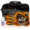 CornholeAce Cluster Flux | Orange | ACE Pro Bag Kit: 4 Bags + Break-in Kit + Carry Case | Professional Cornhole Bags Dual Sided Slick Stick All Weather view 1