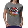 NASCAR Checkered Racing Flag Men's and Women's Short Sleeve T-Shirt (Grey, Small) view 2