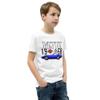 1968 Blue 'Vette C3 68 Vette Vintage Muscle Car Youth Short Sleeve T-Shirt view 2