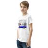 1968 Blue 'Vette C3 68 Vette Vintage Muscle Car Youth Short Sleeve T-Shirt view 3
