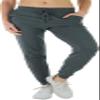 ToBeInStyle Women's Jersey Cotton Jogger Pants w/Pockets - Charcoal - Small view 1