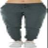 ToBeInStyle Women's Jersey Cotton Jogger Pants w/Pockets - Charcoal - Small view 4
