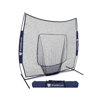 G Tee Baseball/Softball Batting Net 7' x 7' with Strike Zone Attachment & Carrying Case | for Pitching, Hitting, Throwing | Best Training Equipment for All Ages | Made in USA | Used by Pros