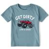 Life is Good Crusher Dirty Truck Tee Shirt (Smoky Blue, 2T) view 1