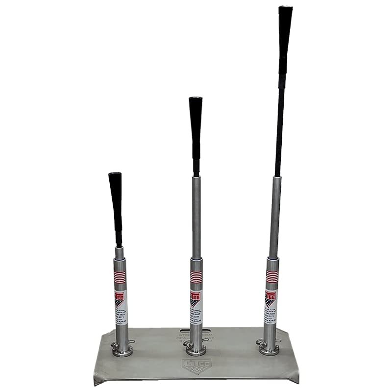 G Tee 3 Pro Baseball/Softball Batting Tee | Adjustable Height | Flexible Rubber Cup | Stainless Steel & Aluminum Base | Used by Pros | Best Tee for All Ages | Made in USA (22" - 41" (56cm-104cm))
